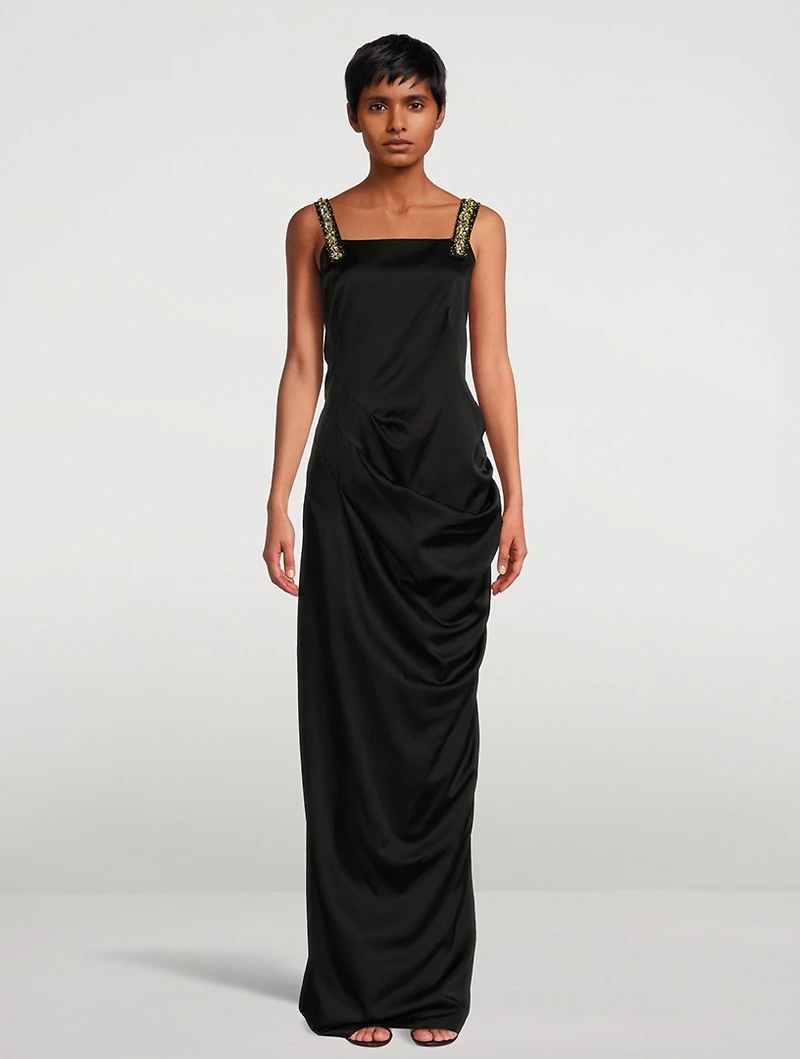Damys Embellished Ruched Gown
