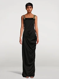 Damys Embellished Ruched Gown