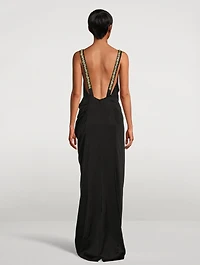 Damys Embellished Ruched Gown