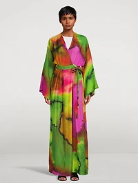 Doosey Printed Silk Wrap Dress