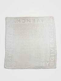 Silk Jacquard Logo Scarf