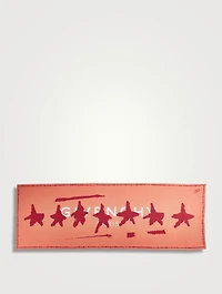Silk Logo Scarf In Star Print