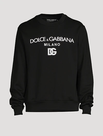 Cotton Sweatshirt With Logo Embroidery