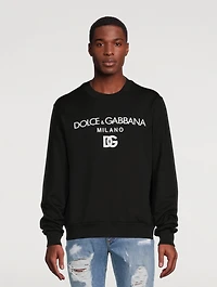 Cotton Sweatshirt With Logo Embroidery