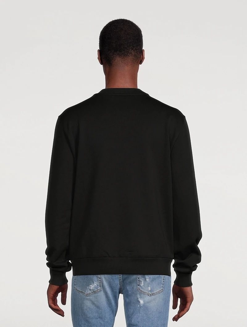 Cotton Sweatshirt With Logo Embroidery