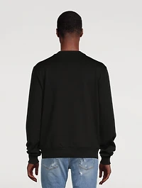 Cotton Sweatshirt With Logo Embroidery