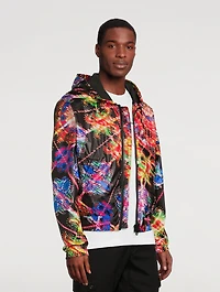 Hooded Zip Jacket In Illumination Print