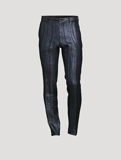 Striped Lurex Jacquard Pants