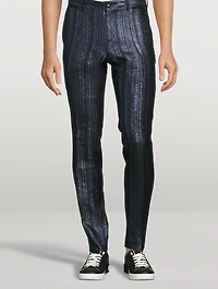 Striped Lurex Jacquard Pants