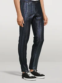 Striped Lurex Jacquard Pants