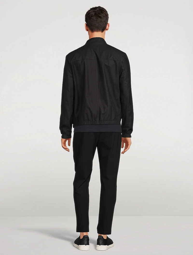 Leather Zip Blouson Jacket