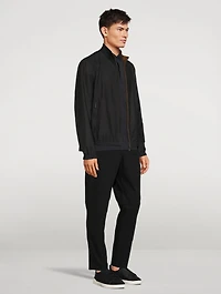 Leather Zip Blouson Jacket