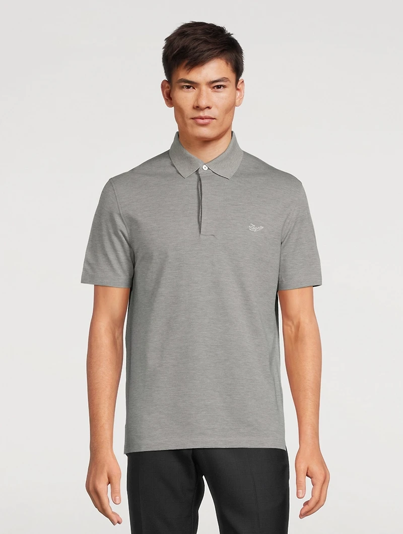 Cotton Short-Sleeve Polo Shirt