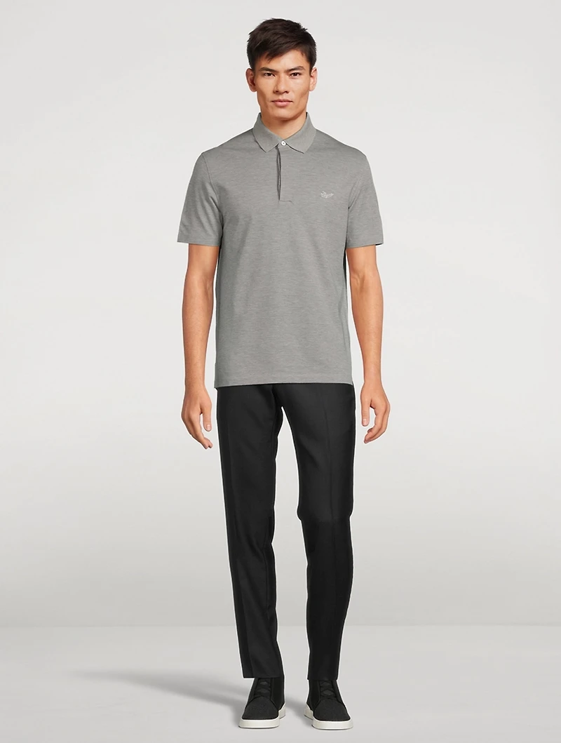 Cotton Short-Sleeve Polo Shirt