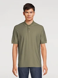 Cotton And Silk Short-Sleeve Polo Shirt