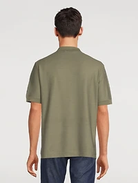 Cotton And Silk Short-Sleeve Polo Shirt