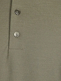 Cotton And Silk Short-Sleeve Polo Shirt
