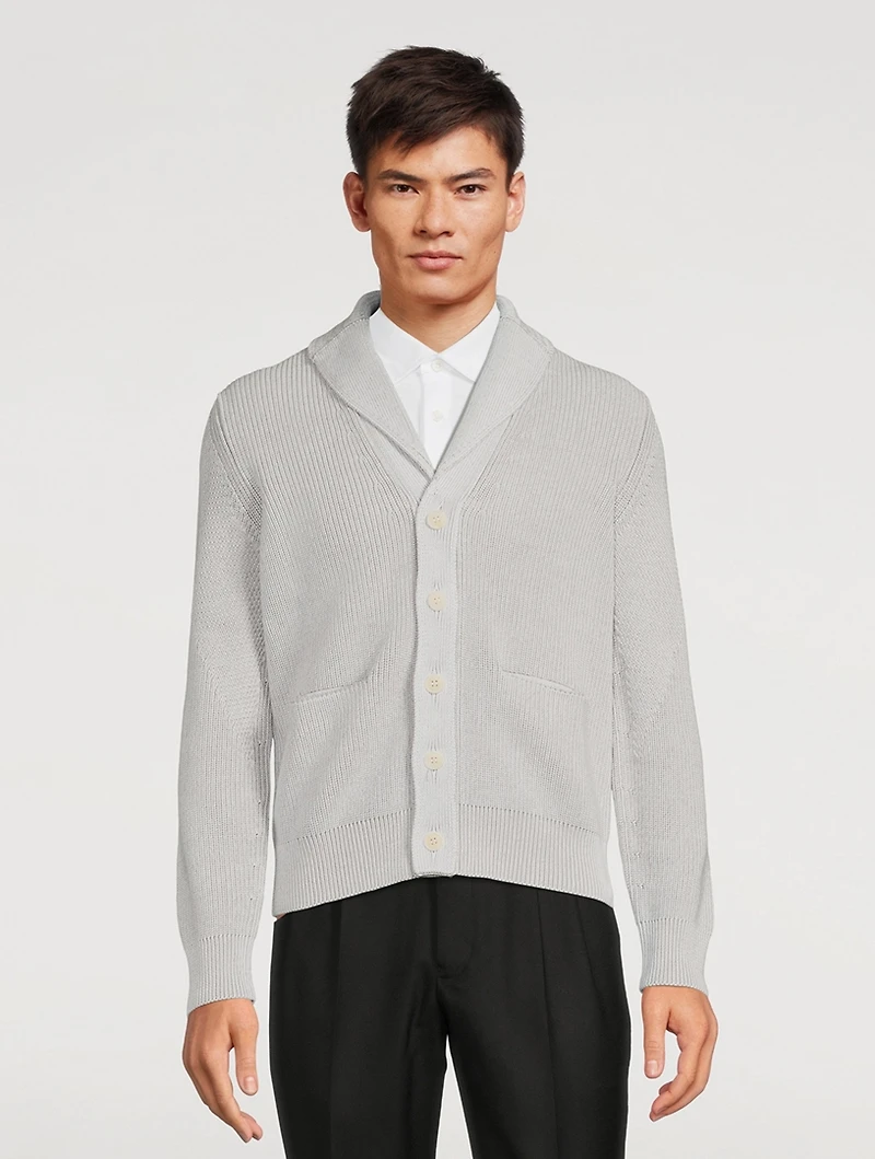 Cotton And Silk Shawl Cardigan