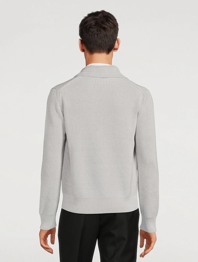 Cotton And Silk Shawl Cardigan