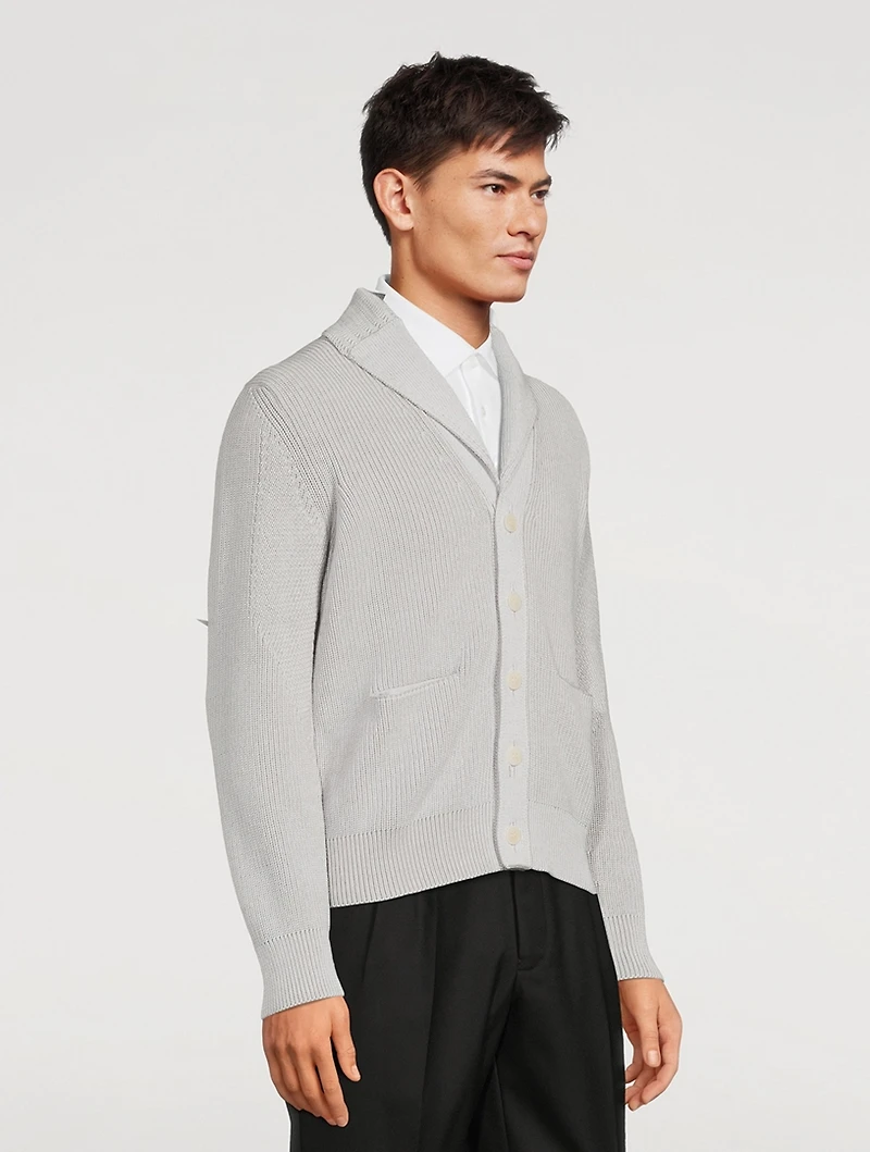Cotton And Silk Shawl Cardigan