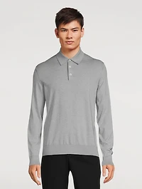Cotton And Cashmere Polo Sweater