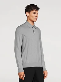 Cotton And Cashmere Polo Sweater