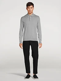 Cotton And Cashmere Polo Sweater
