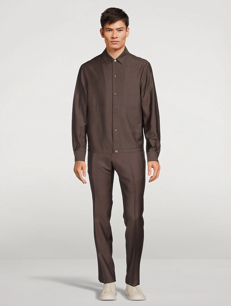 Wool And Mohair Shirt Jacket