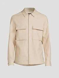 Linen Long-Sleeve Overshirt