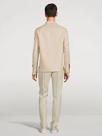 Linen Long-Sleeve Overshirt