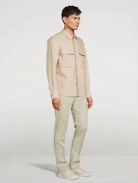 Linen Long-Sleeve Overshirt