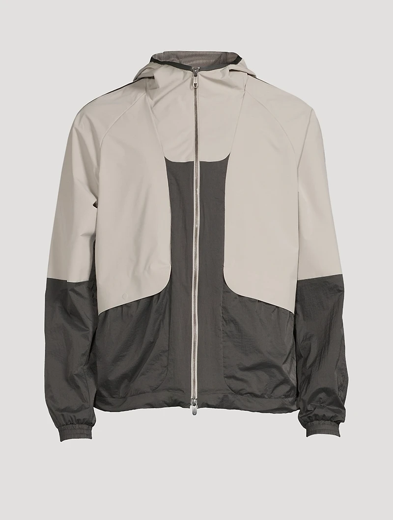 Nylon Zip Jacket With Hood