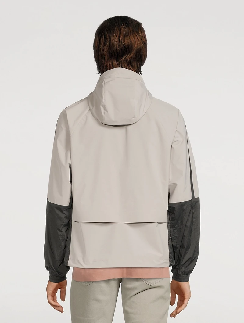 Nylon Zip Jacket With Hood