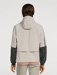 Nylon Zip Jacket With Hood