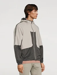 Nylon Zip Jacket With Hood