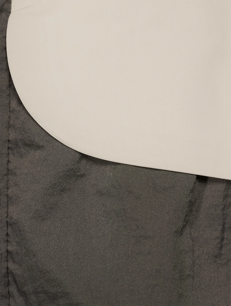 Nylon Zip Jacket With Hood