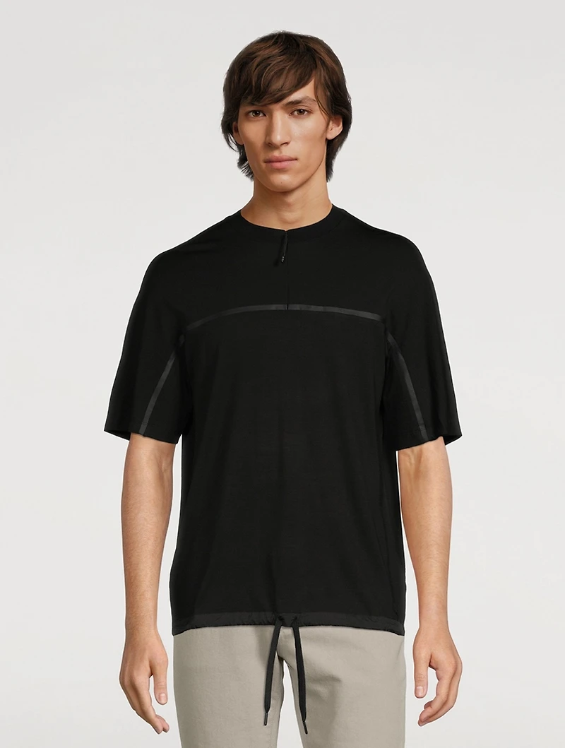 Techmerino Wool Jersey Half-Zip T-Shirt
