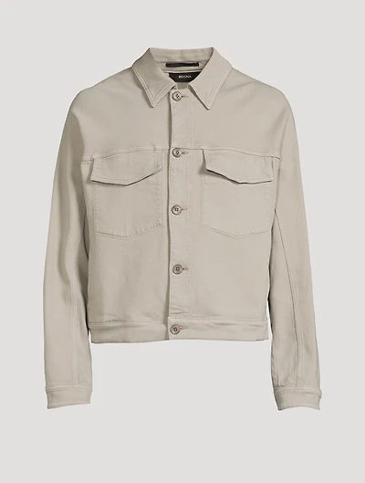 Cotton Stretch Denim Jacket