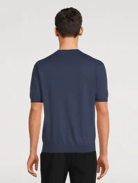 Cotton Short-Sleeve Sweater