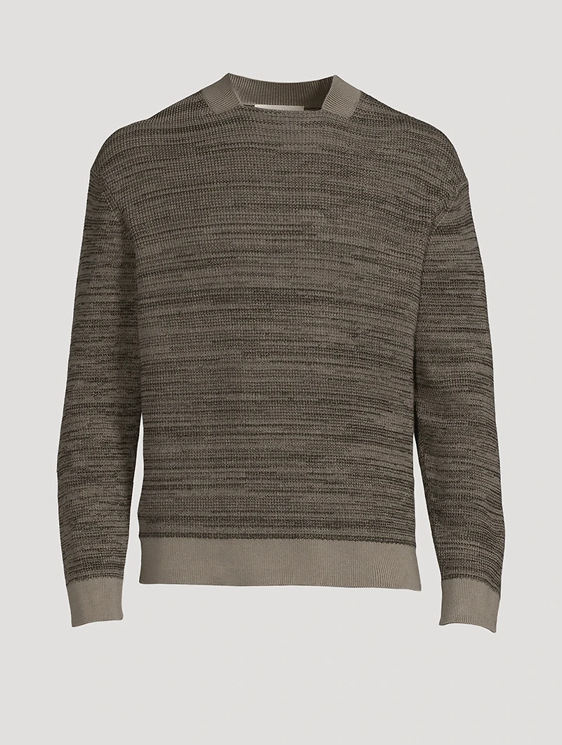 Cotton Waffle-Stitch Sweater
