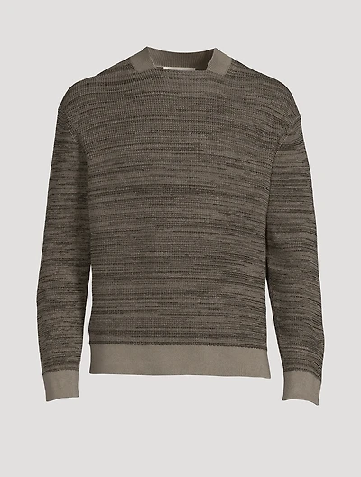 Cotton Waffle-Stitch Sweater