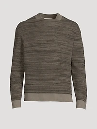Cotton Waffle-Stitch Sweater