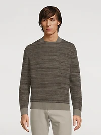 Cotton Waffle-Stitch Sweater