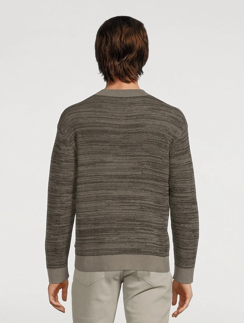Cotton Waffle-Stitch Sweater