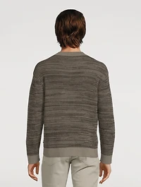 Cotton Waffle-Stitch Sweater