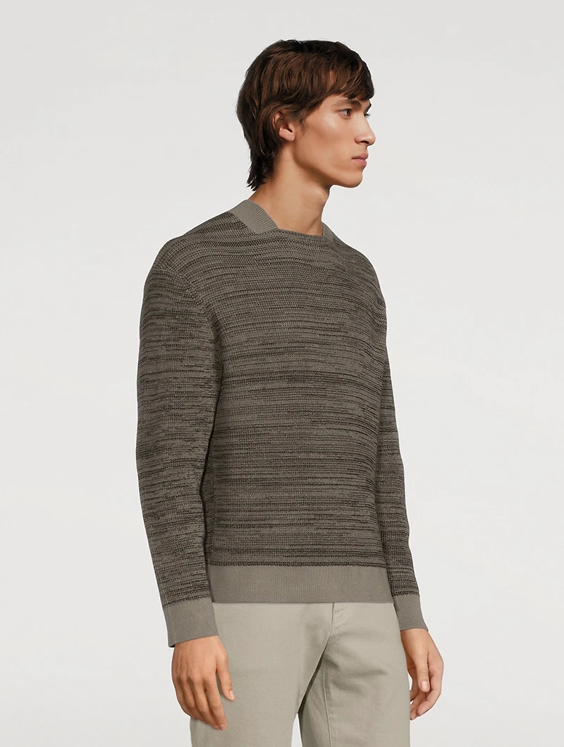 Cotton Waffle-Stitch Sweater