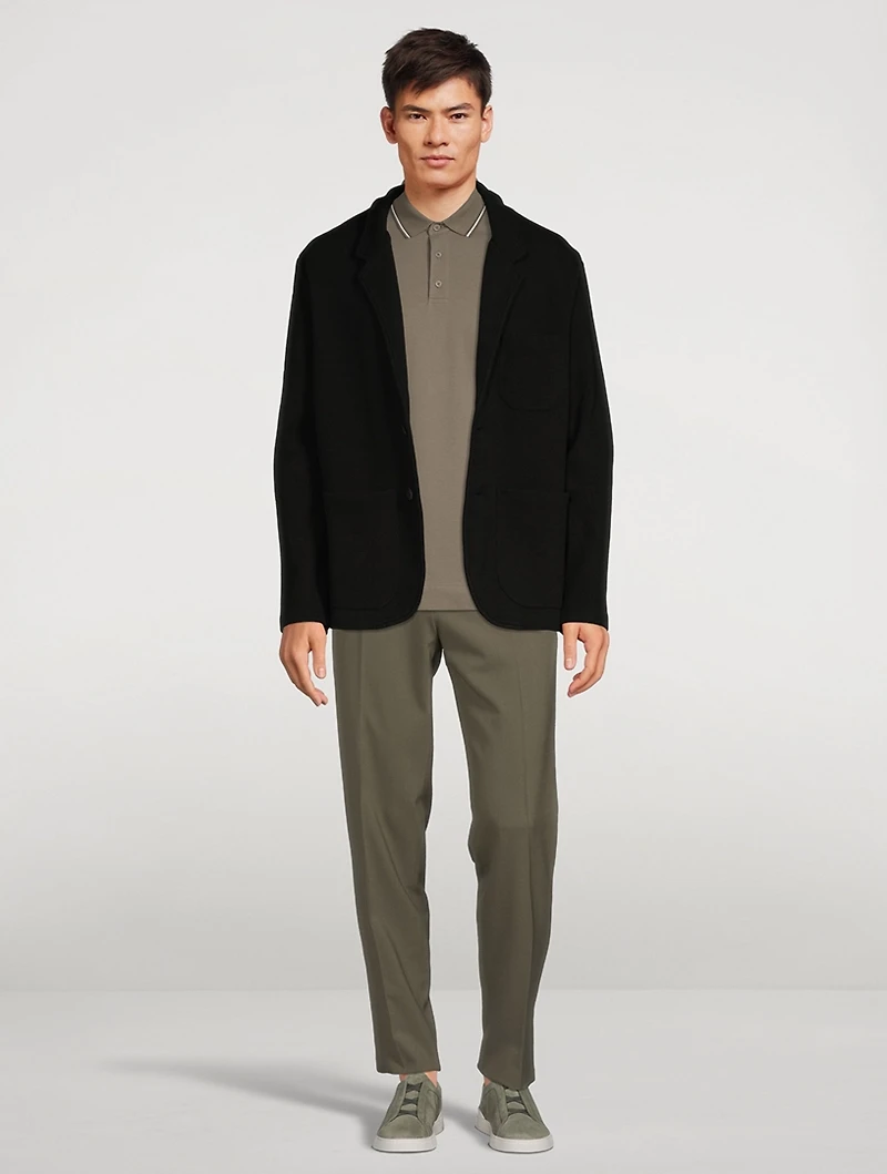 Cotton Lapel Cardigan