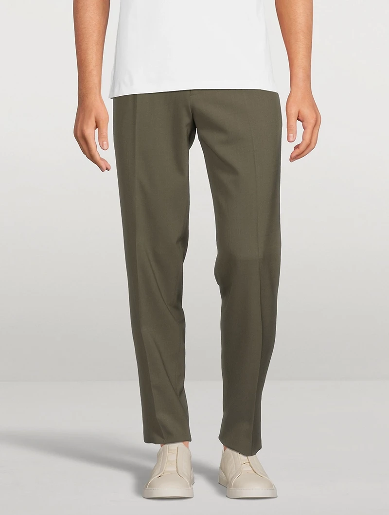 Wool-Blend Tech Pants