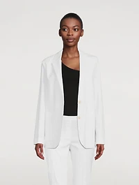 Linen-Blend Blazer