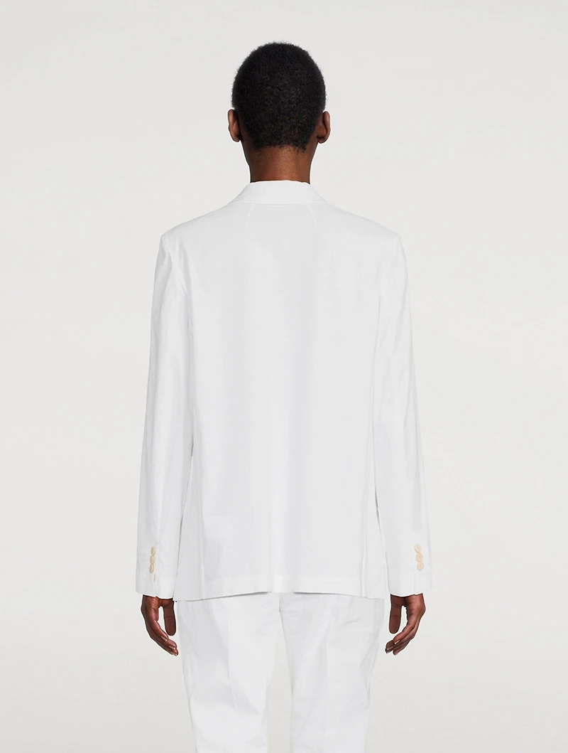 Linen-Blend Blazer